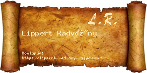 Lippert Radvány névjegykártya